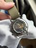 Reloj Cronógrafo GIV 1963 Reloj Analógico Mecánico 1963 Movimiento ST1901 38mm Cuello de Cisne 1963 Esfera Panda Trasera Resistente al Agua de Lujo para Hombre de Cuerda Manual