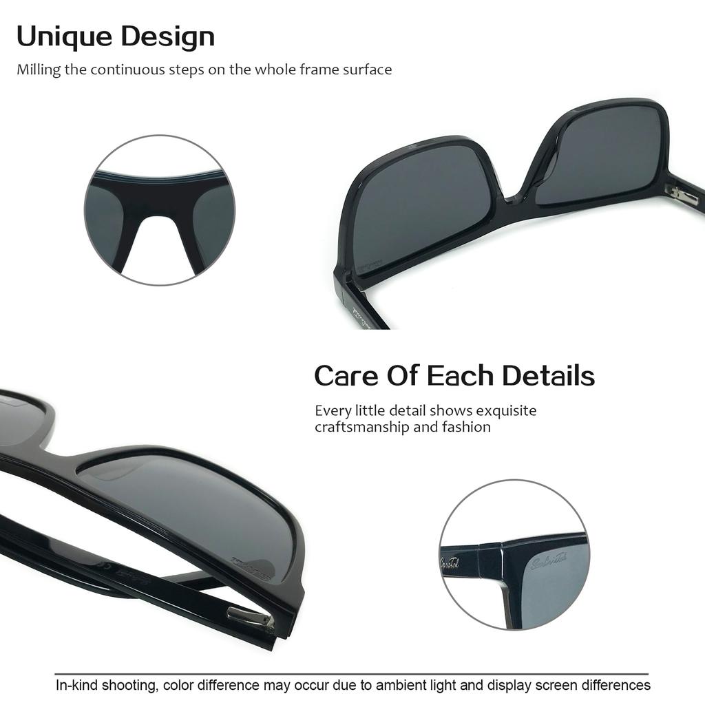 Men's High Quality Sunglasses New Design Custom Logo Square Frame Fashion Sunglasses