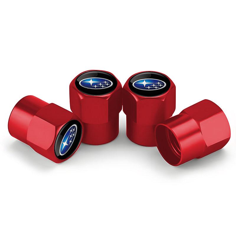 4Pcs Car Tire Valve Caps Aluminum Alloy Wheel Stem Air Cover For Subaru Crosstrek Forester Outback Impreza BRZ WRX Ascent REX M111