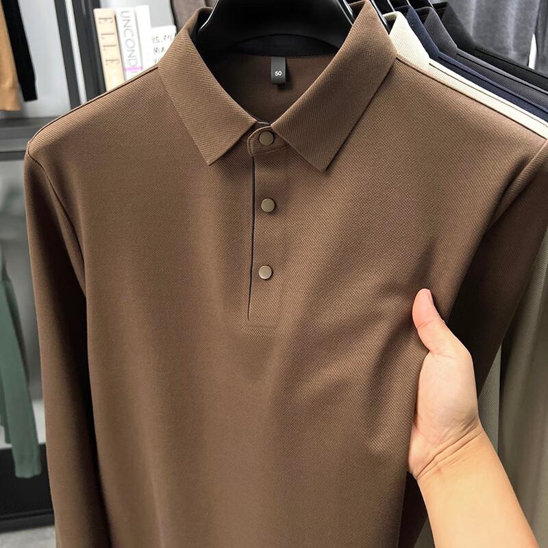 Men's Comfortable Long Sleeve Polo T-Shirt