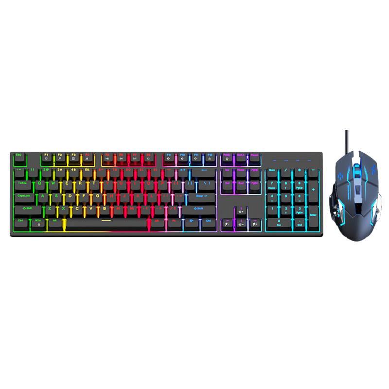 Wired RGB Mechanical Keyboard with Blue Switches, 104 Keys - Perfect for Gaming & Office Use