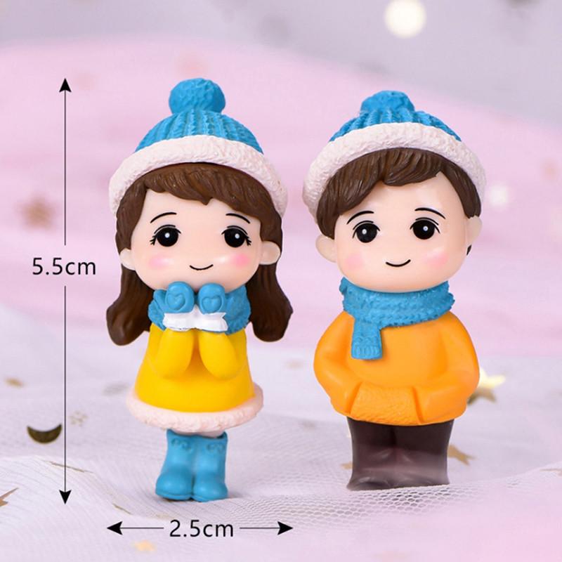 Lovers Couple Miniature Mini Doll DIY Terrarium Figurines Fairy Garden Decor Valentine's Day Gift Home Accessories