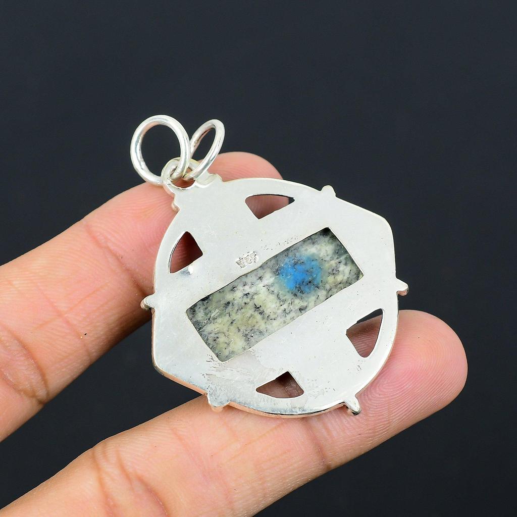 Daughters Day Sale Natural K2 Jasper 925 Sterling Silver Mother Pendant Jewelry
