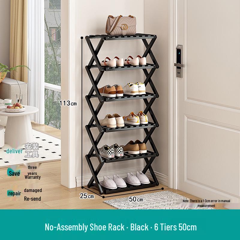 Compact Foldable Shoe Rack: Multi-Layer, No-Install, Space-Saving Storage for Indoor Entrances.