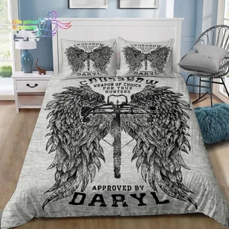 

Walking Dead Daryl Dixon Wings Mark Комплект постельного белья Single Twin Full Queen King Size Комплект постельного белья для взрослых и детей 3D-принт 140x210cm 2pcs