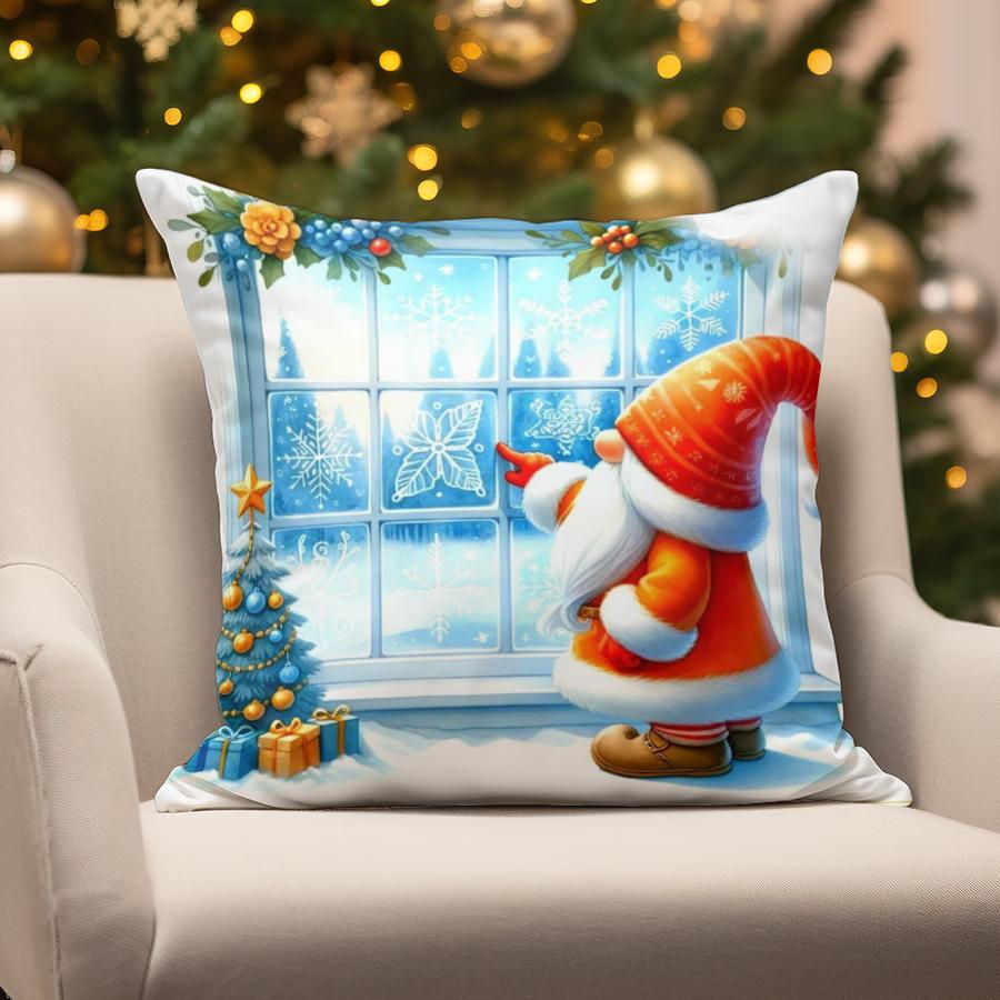 Home Decor Christmas-Themed Cute Pillow Covers Suitable For Sofa Bedroom Car Pillow Cover Cushion Rectangular Back Cushion