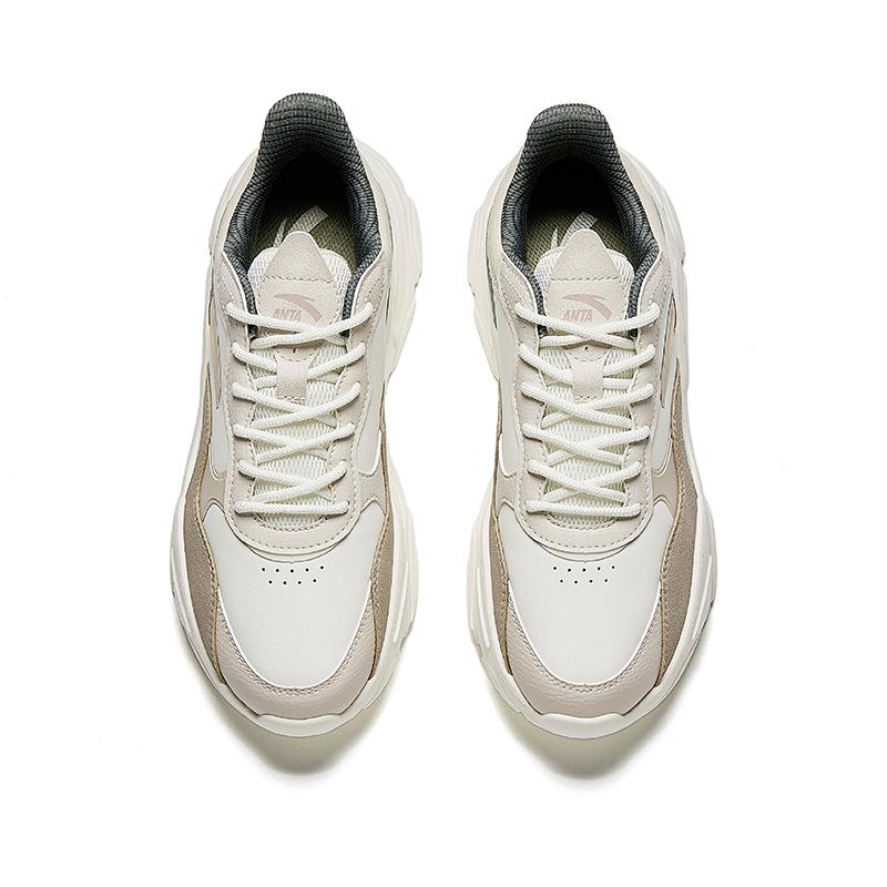 Anta Millennial Generation Cushioning Slip Resistant Abrasion Resistant Low Top Casual Shoes Women's Beige Gray Green Sneakers 922348826-14