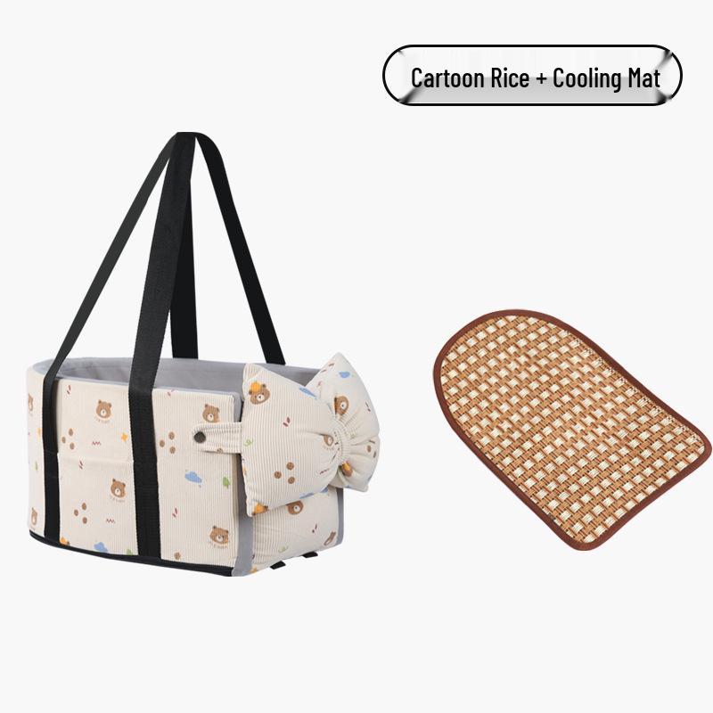 Compact Pet Car Console Bed for Small Dogs and Cats