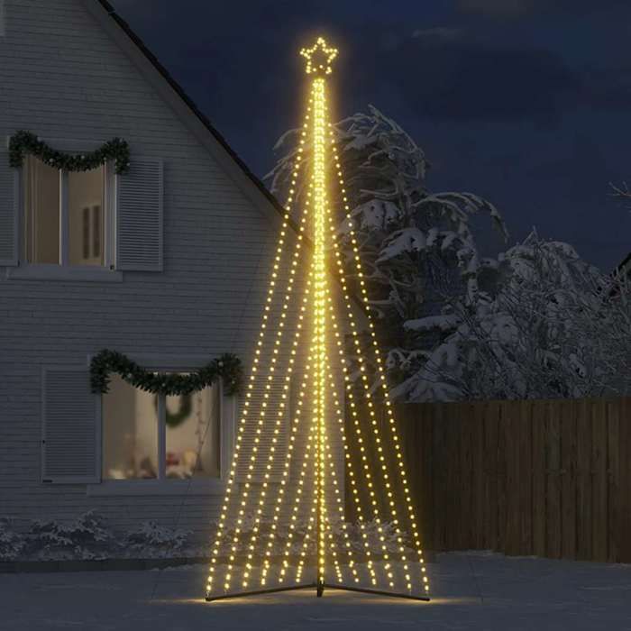 VidaXL Sapin de Noël à LED 789 LED blanc chaud 476 cm, lumière de Noël, lumière de Noël LED, lumière de Noël extérieure, 4016444