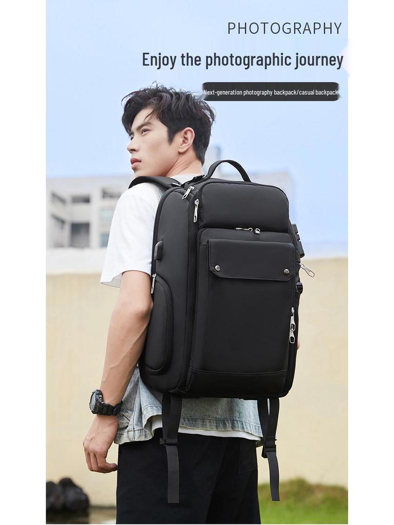 Waterproof All-in-One DSLR & Drone Camera Backpack with Double Shoulder Straps & Computer Compartment