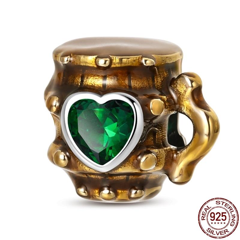 100% Authentic Copper Metal Metal Beer Series Charm Bead Components Compatible With Authentic Original 3mm Pan Bracelet High Quality Fine Jewelry