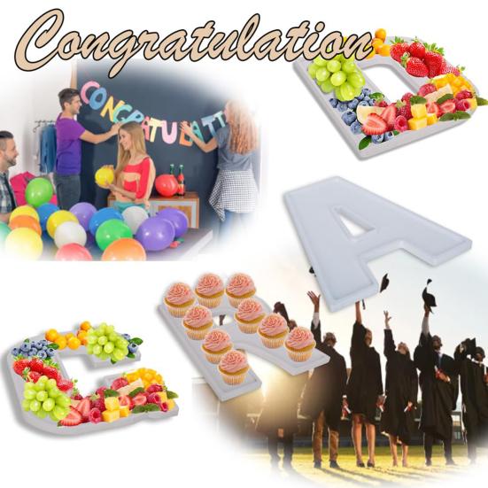 Fillable Cardboard Serving Tray Number 2026 Charcuterie Food Tray Grad Party Candy Dessert Snack Container for Graduation Anniversary New Year Party