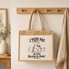 Sac Cabas Jute avec Poche J’peux pas je suis Tailleur de pierre J'peux pas minimaliste | Toile de Jute et Coton 21 L Fond Plat