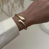 Exaggerated Metal Smooth Irregular Bracelet for Women Vintage Geometric Big Chunky Wide Cuff Bangle Hip Hop Punk Jewelry Gift