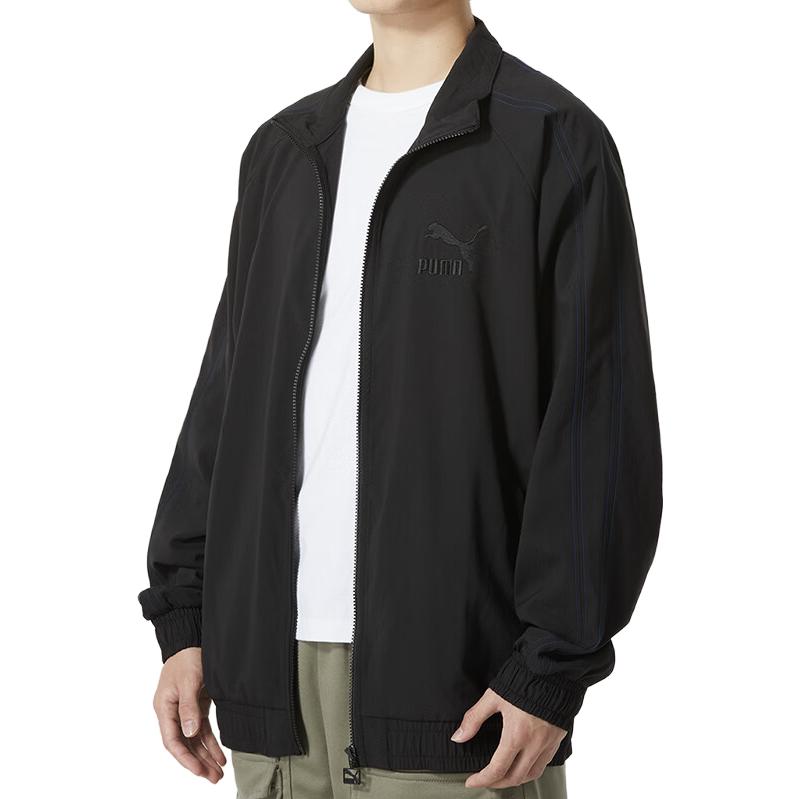 Puma Solid Color Breathable Running Casual Jacket Men Jackets Black 623023-01