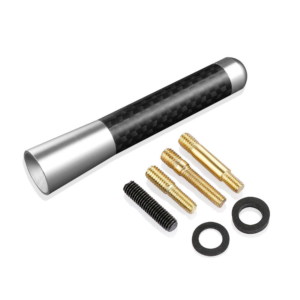 8CM Stubby Mast Carbon Fiber Radio Antenna Aerial Enhanced Signal Antenna Auto Accessories For Smart Fortwo Forfour 453 451 450