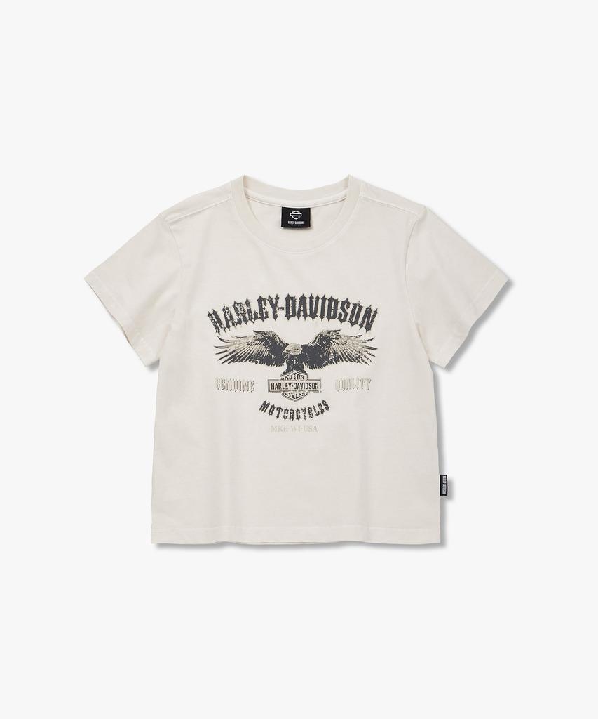HARLEY-DAVIDSON COLLECTIONS® [Women'S] Eagle Crop T-Shirt Ivory_Hh26111059