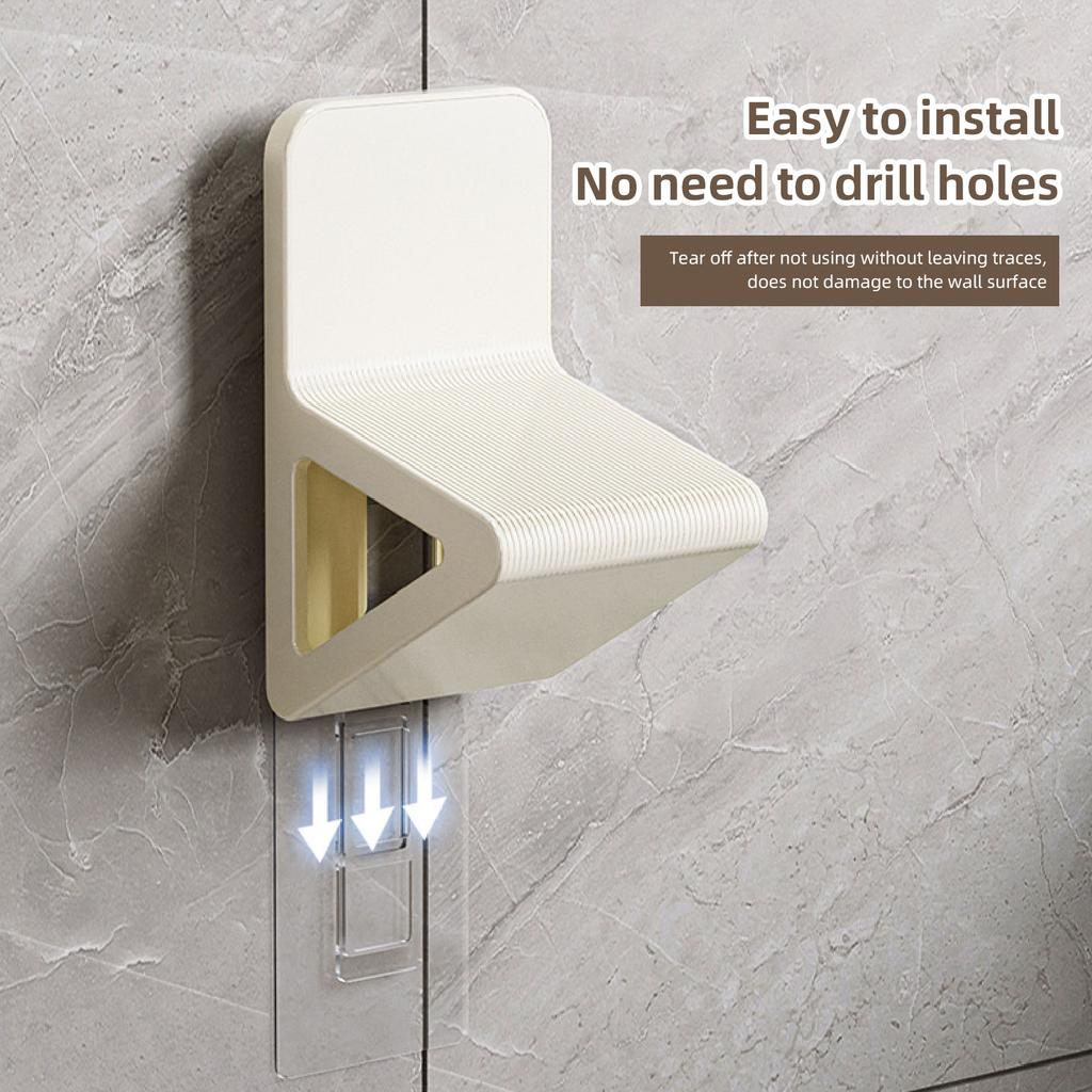 2 Stück Duschfußstütze zum Rasieren der Beine Kein Bohren Rutschfest Einfach zu installieren Duschfußpedalhalter Gelb Grau