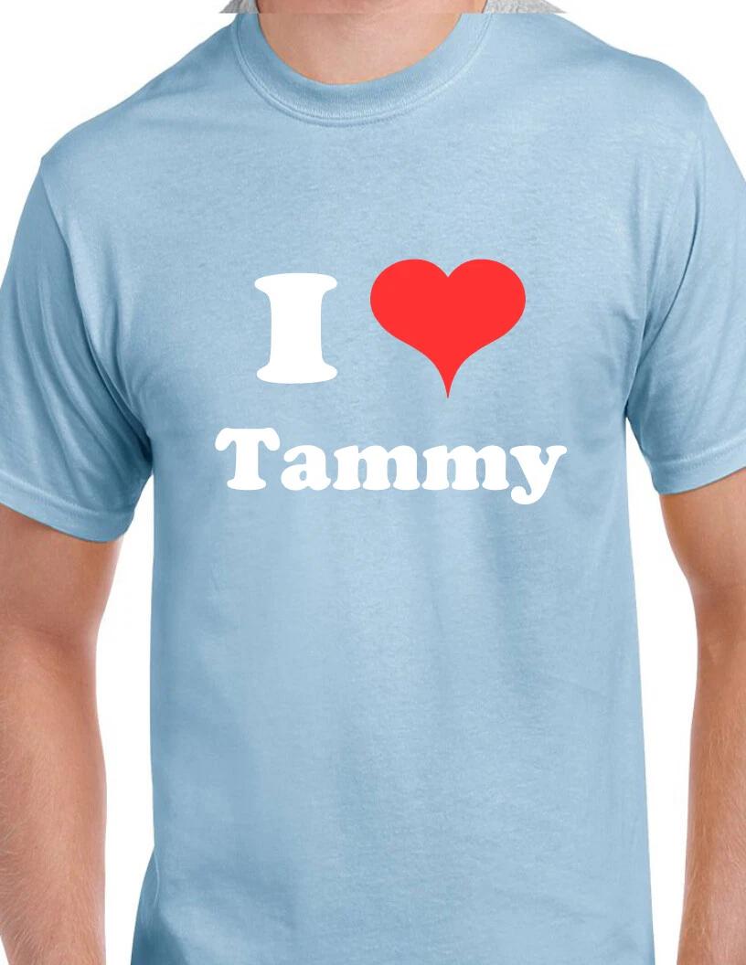 I Love Tammy T Shirt Heart Name Cute Birthday Present Gift Cotton Tee S