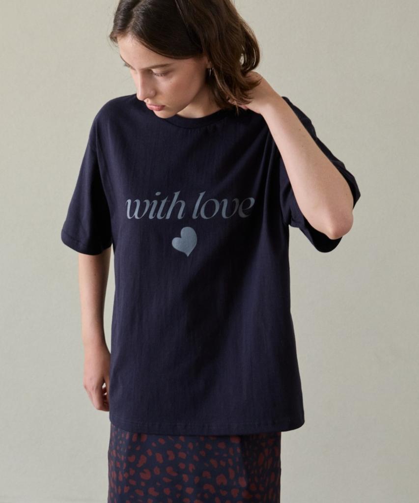 WIOE With Love Overfit Tshirt_Navy