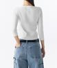 Musinsa Standard Woman Women'S Slim Crew Neck Sleeve T-Shirt [White]