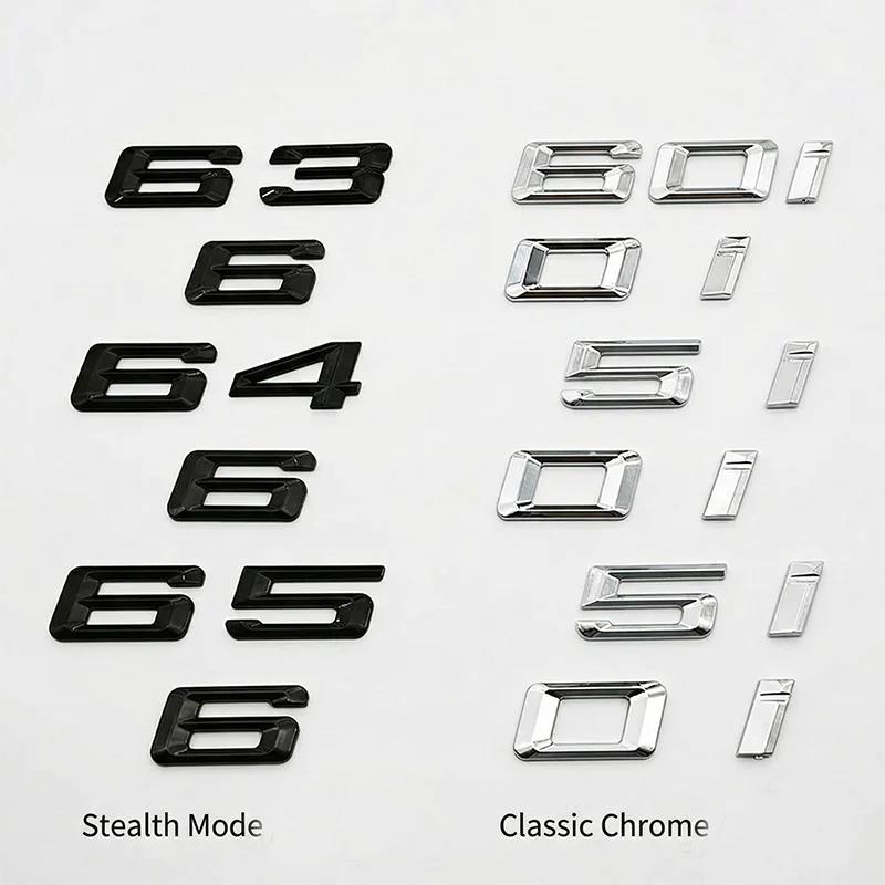 3D Gloss Black Chrome 630i 640i 650i Rear Trunk Emblem Letter Badge Sticker For BMW 6 Series E63 F06 F12 Car Styling Accessories Ab2