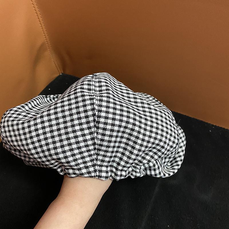 Hat Women's Autumn New Cloud Hat Chessboard Gebere Retro Fashion Breathable Painter Hat