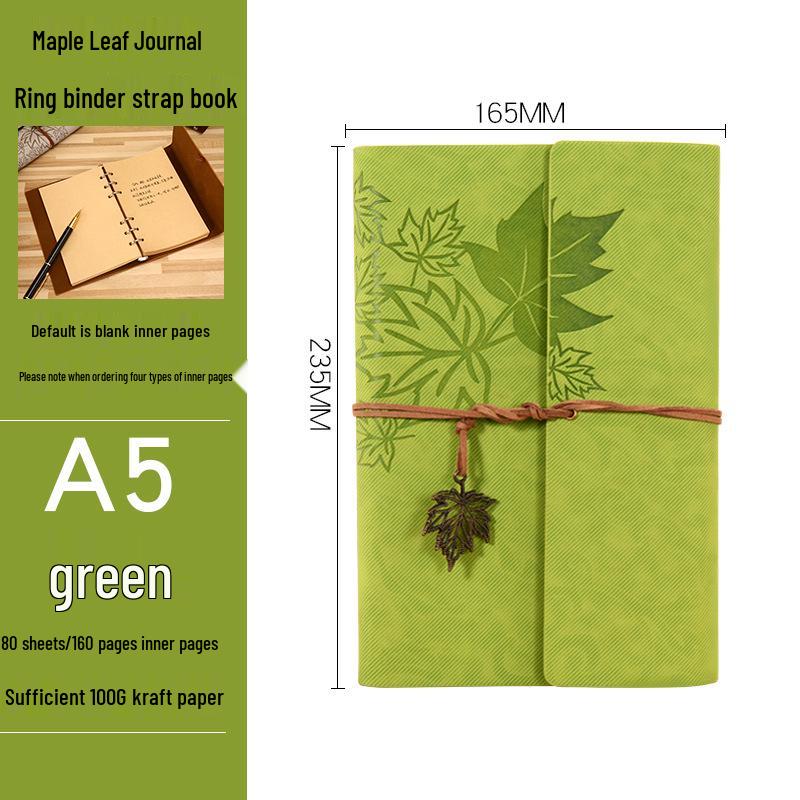 Draagbaar Kraftpapier Reisaanmeldboek: Losbladig DIY Dagboek Notitieboek