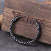Edelstahl Nordische Wikinger Wikinger Rabe Armband Herren Armband Manschettenarmbänder mit Wikinger Holzkiste