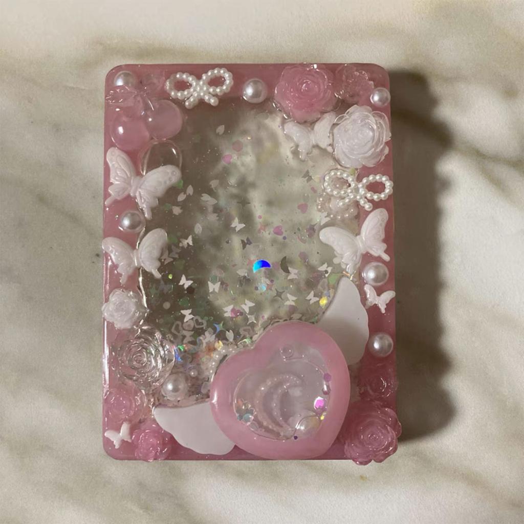 Photo Frame Decoration Silicone Mold Card Sleeve Quicksand Epoxy Mold Resin Casting Pendant Mold Suitable for Diy Crafts