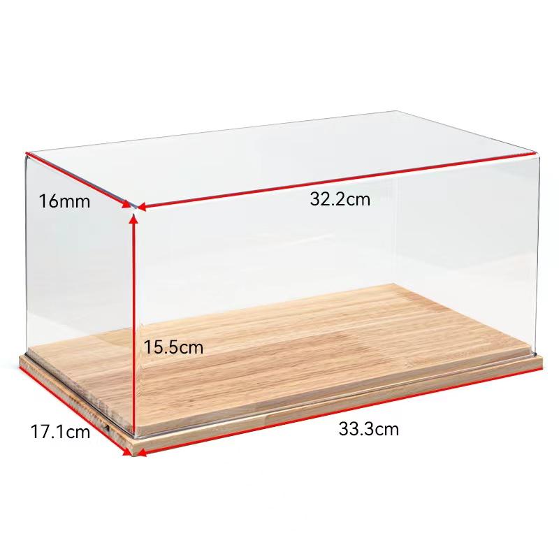1:18 Car Model Base PVC Dust Cover Lighted Transparent Display Box Bookshelf Decoration Present For Boys Home Decor Kids Toys