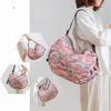 Foldable Handle Storage Bag, Portable Travel Handbag, Large Capacity Shopping Bag
