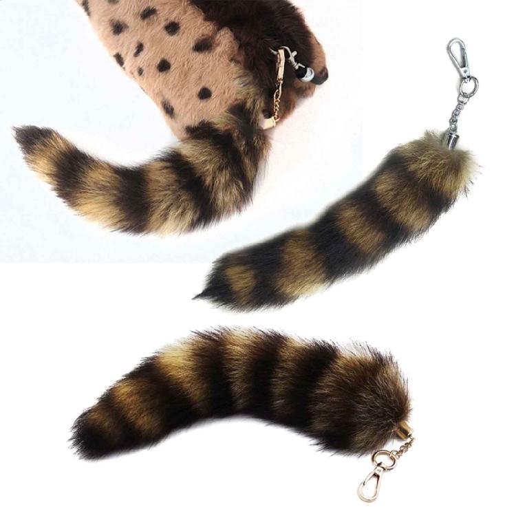 Key-Chain Bags Charm Keys Holder Couple Keyrings for Backpack Car Decoration Large Furry Tail Key Rings Pendant