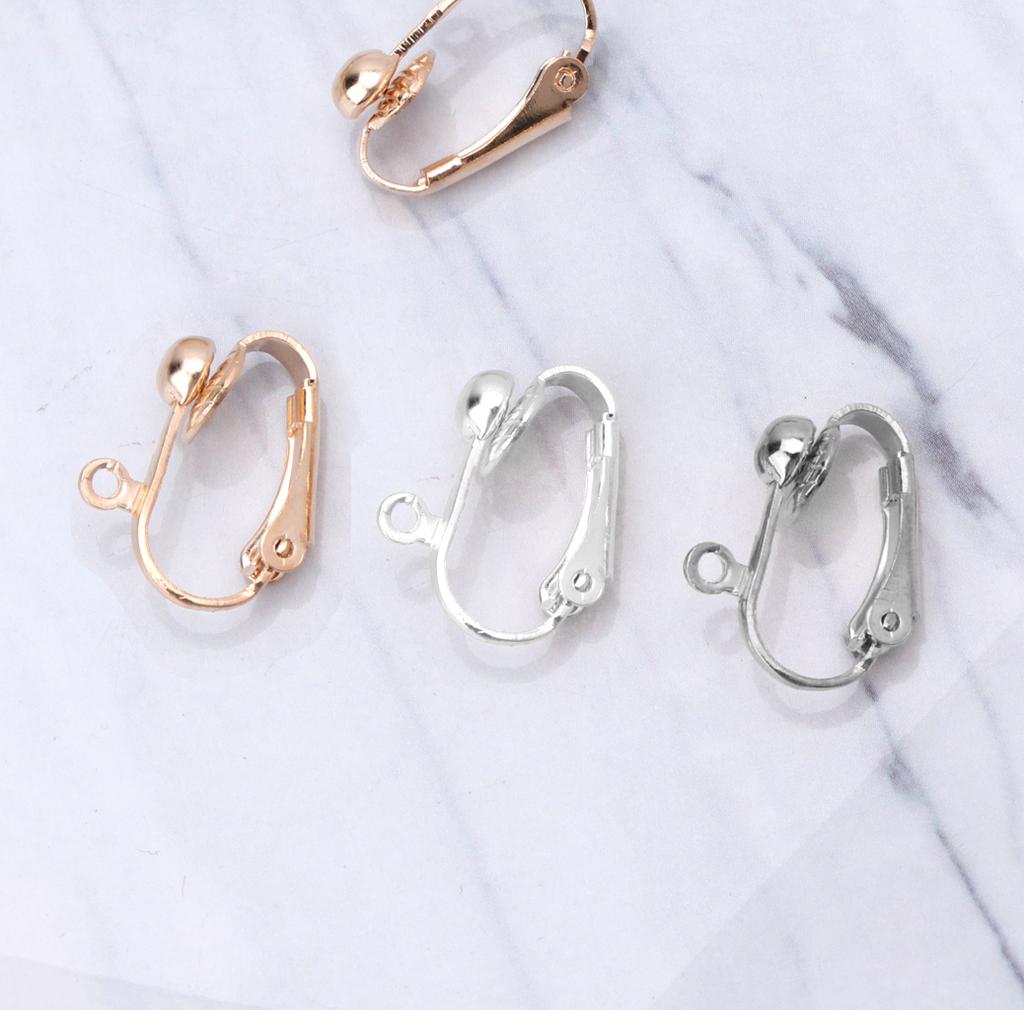 Clip per Orecchini a Clip Oro Argento Convertitore per Orecchie Non Forate Gioielleria