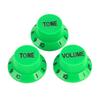 3PCS Plastic Guitar Tone Knobs 1 Volume 2 Tone Top Hat Bell Knobs For ST/SQ Guitar