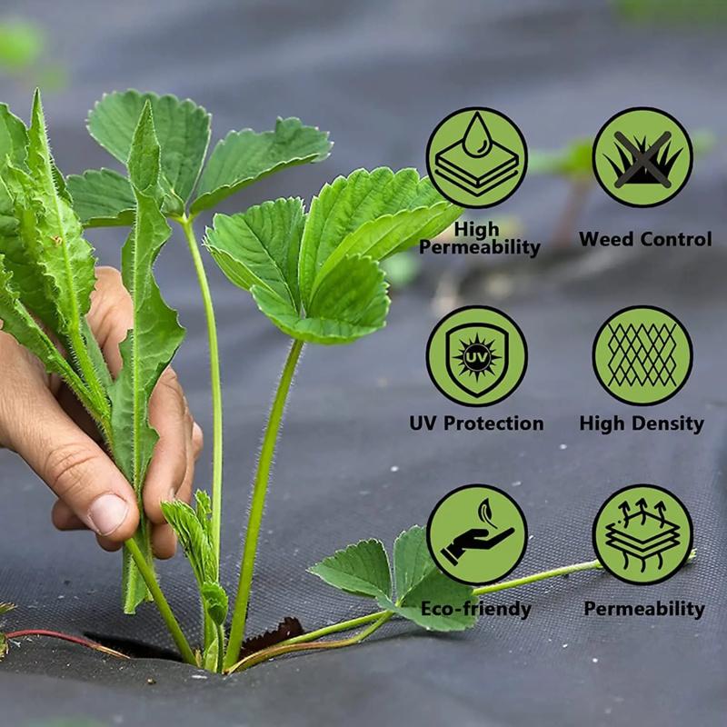 1181Inch Wide Weed Barrier Fabric, Thickened and Durable Garden Ground Cloth, Garden Soil Cover Textile Fabric, Anti-Aging