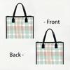Plaid Tote Bag Fashion Casual Large Capacity Daily Use Handbag for Women