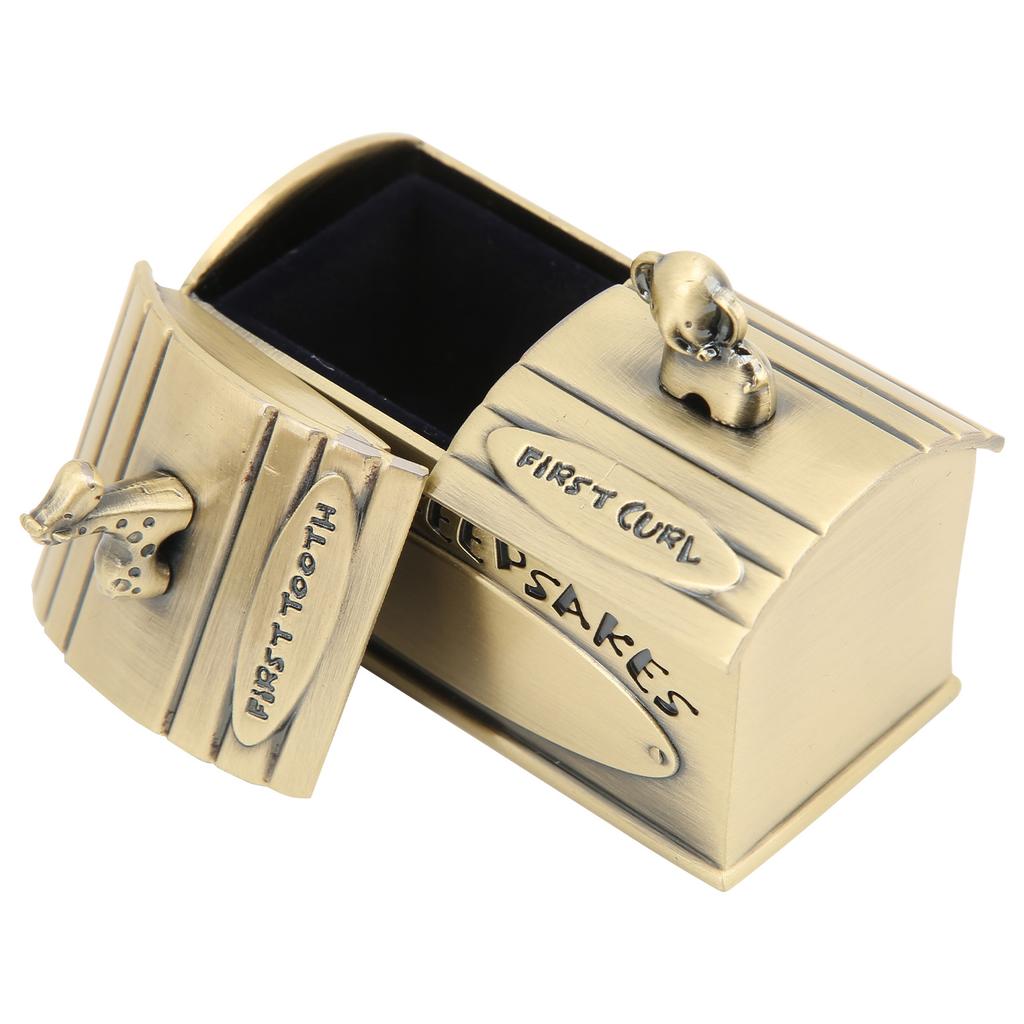 Baby Keepsake Box European Style Rust Resistance Beautiful Appearance Tooth Fairy Gifts for Little ChildrenGreen Patina