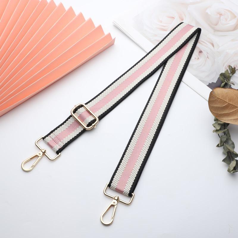 

Striped Bag Shoulder Strap Accessories Bag Single Shoulder Oblique Span Replacement Long Shoulder Strap Versatile Fashion Strap Light gold buckle