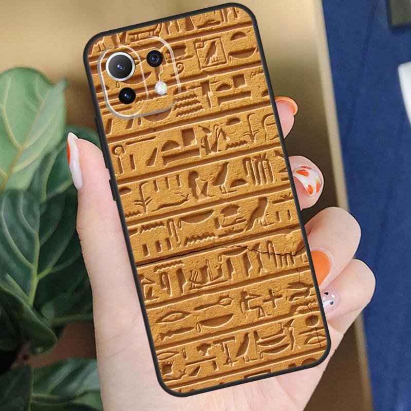 Egyptian Hieroglyphics Case For Xiaomi 15 14 Ultra 13T 14T 15T Pro 17 Pro Max POCO F8 F7 F5 F6 X5 X6 X7 Pro Coque