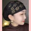 2022 New Design Plum Flower Ao Drill Hat Xinjiang Hat Muslim the New Scarf Is Easy to Cover the Head and Double Elastic Hat