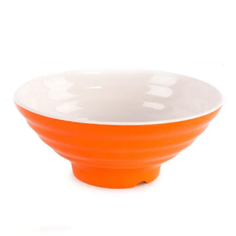 

Jijun A5 Two-Tone Orange-White Thickened Melamine Noodle Bowl
