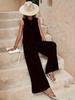 European & American Women's Fashion Set: Sleeveless Solid Top & Wide-Leg Pants 2026