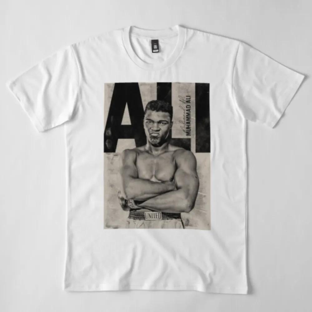 

Boxing Legend Muhammad Ali Pure Cotton TShirt Retro Athletic Muscle Style White - Men s Summer Cotton Graphic Tee 5XL різнокольоровий