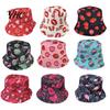 Teen Size Bucket Hat Fisherman Flamingo Printing Unisex Sun Double-sided Travel Camping Cap UV Protection Foldable Short Brim Outdoor Activities