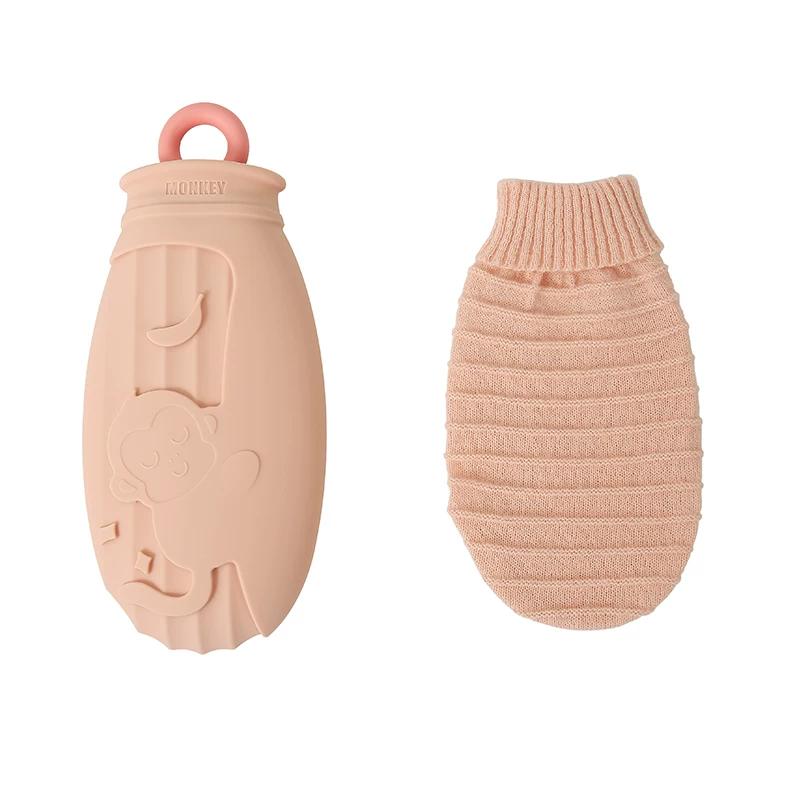 Silicone Hot Water Bottle, Warm Water Bag, Hand Warmer, Thickened Explosion-Proof Water-Filled Heating Pad for Warming the Stomach, Hot Water Bag for