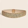 Gold & Silver Elastic Sequin Belt with Fish Scale Pattern for Evening Dresses