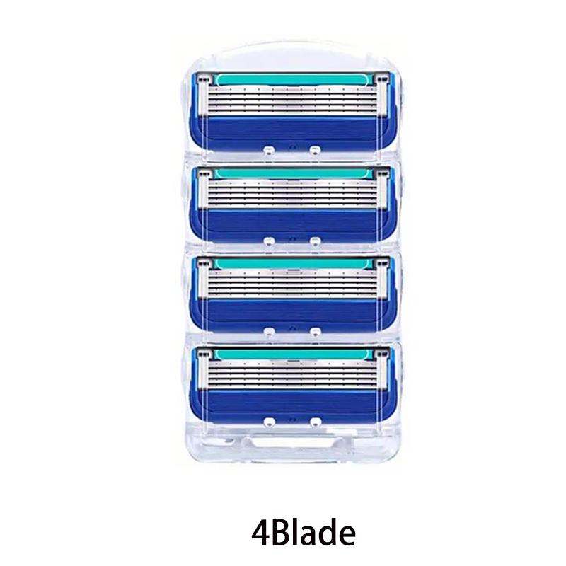 

4Pcs Knife Holder 5-layer Stainless Steel Manual Razor Blades Men Classic Razor Safety Cleansing Care Tool Body Facial Unhair