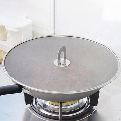 Fine Mesh Frying Pan Splatter Screen Oil Guard Skillet Lid Anti Heat Accessories with Foldable