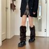 Multi Purpose Plush Leg Protectors Elastic Edge Design Socks Cover Winter Warm Legwear For Women Indoor Outdoor